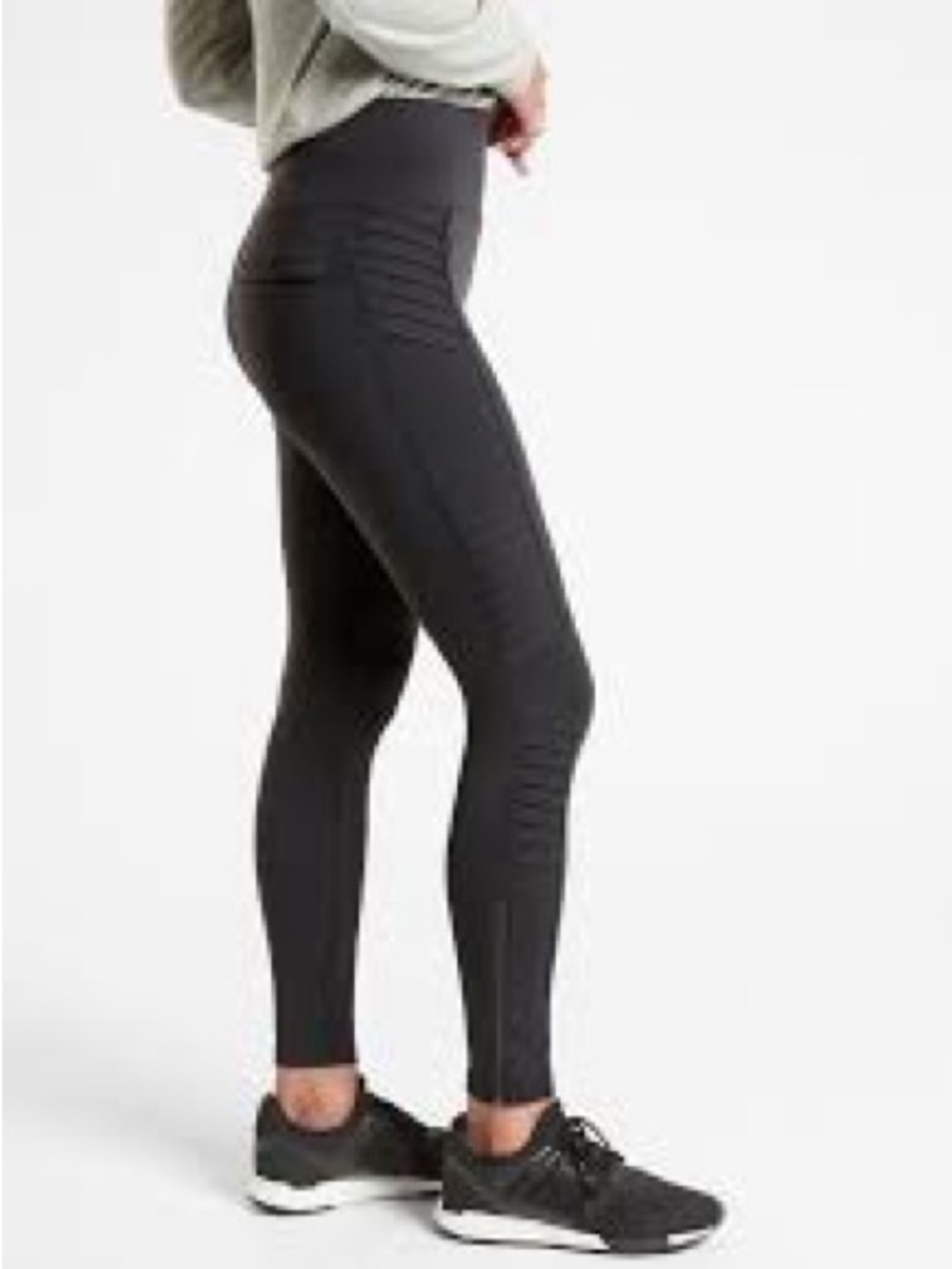 Athleta Black High-Rise Moto Leggings 1168
